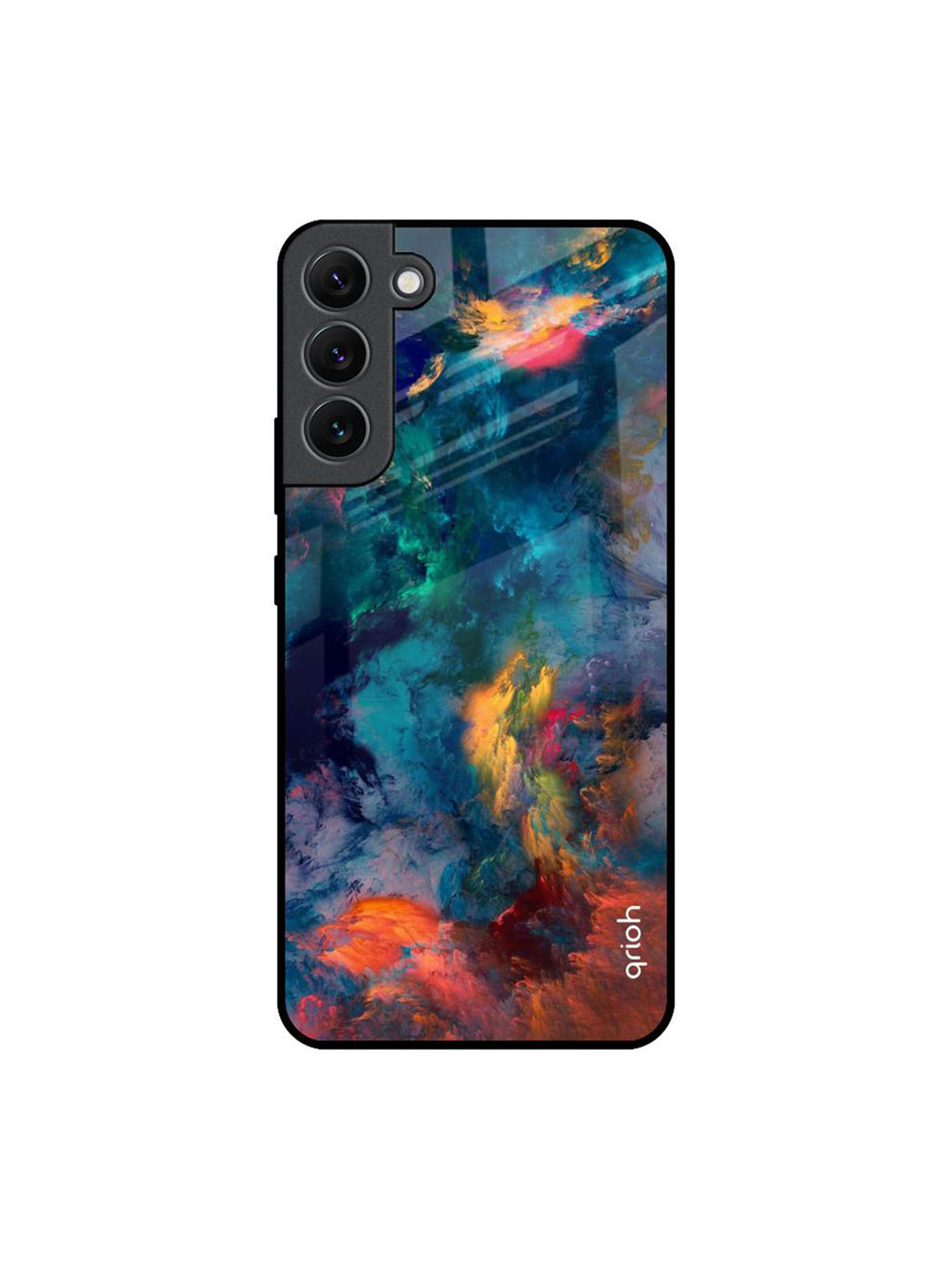 

QRIOH Cloudburst Printed Samsung Galaxy S22 Plus Back Case, Teal