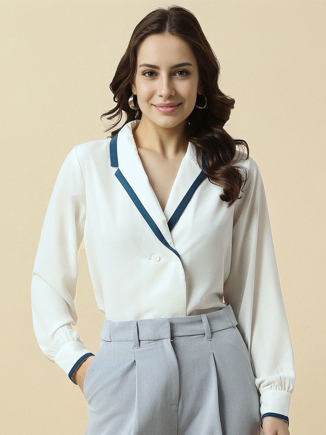

Allen Solly Woman Women Opaque Formal Shirt, White
