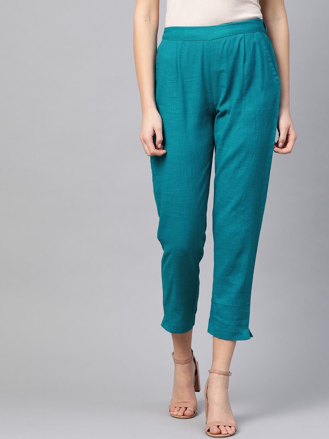 

YASH GALLERY Women Trousers, Teal