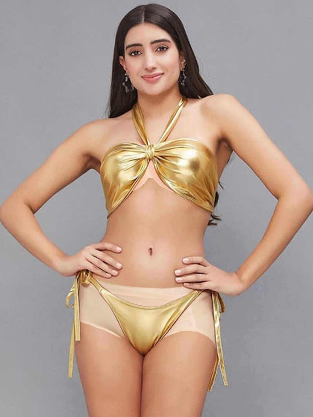 

Krelin Halter Neck Swim Bikini Set, Gold