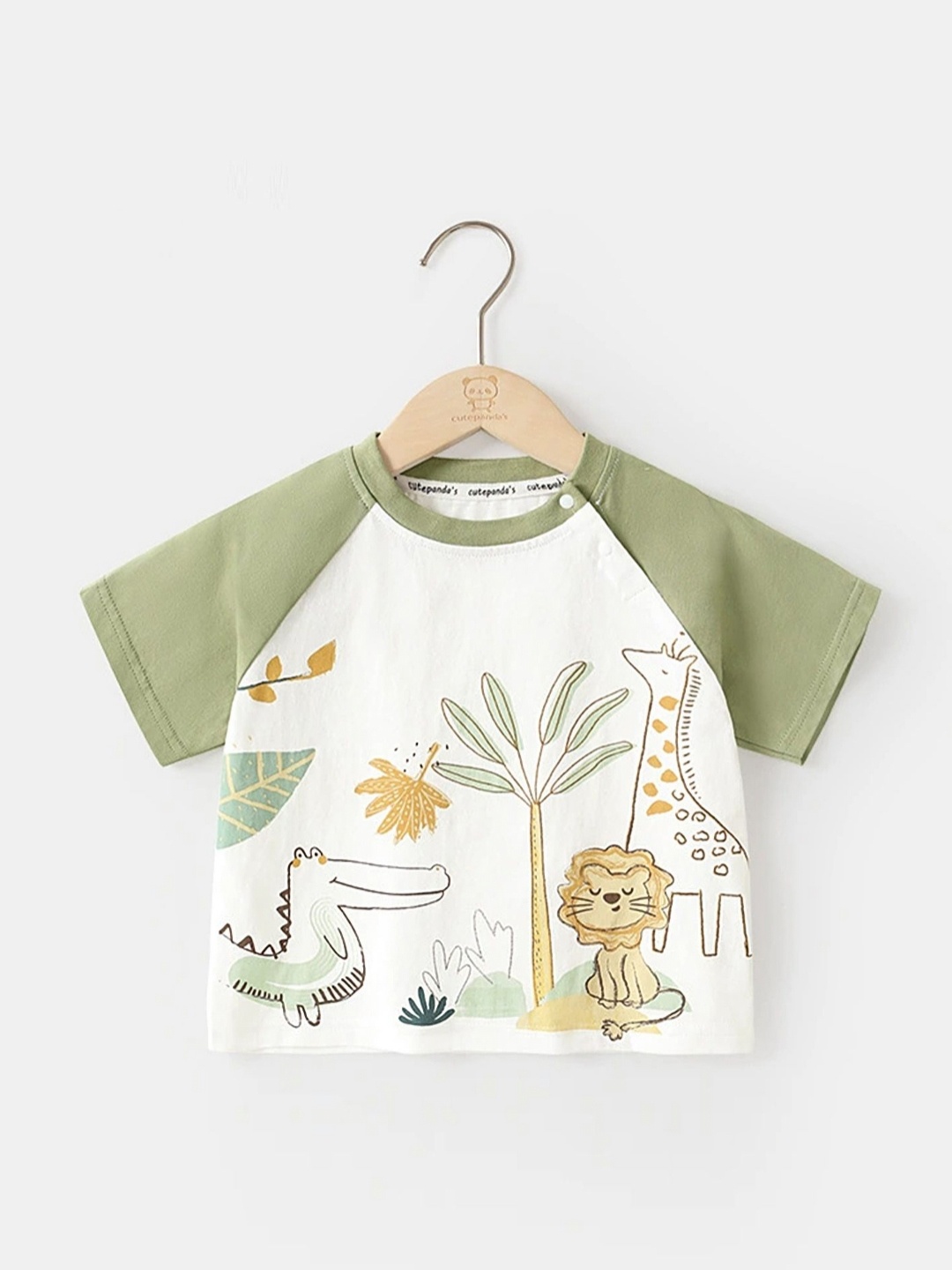 

LULU & SKY Unisex Kids Graphic Printed Round Neck Cotton T-shirt, Sea green