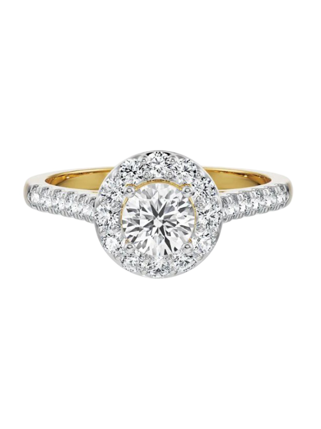 

Emori Jessica Round Halo Diamond Ring, Yellow
