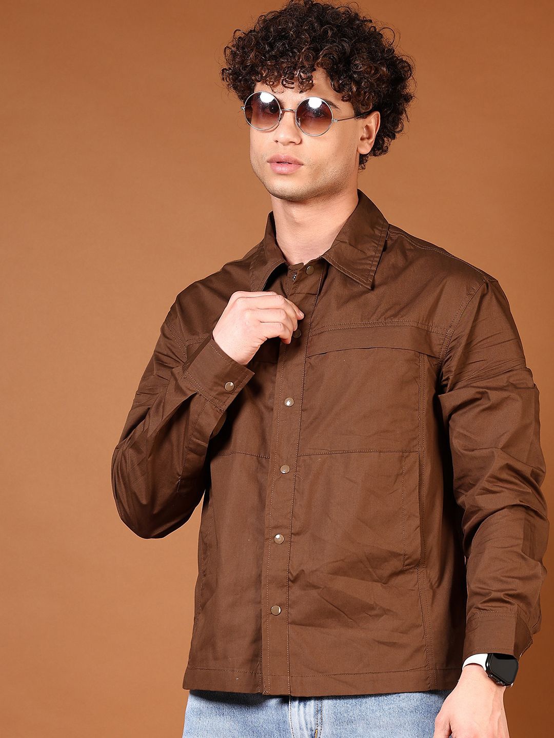 

V-Mart Men Opaque Casual Shirt, Khaki