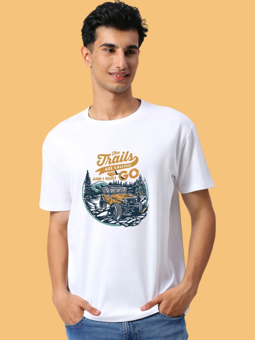 

Wear Your Opinion Men Graphic Printed Round Neck Cotton T-shirt, White