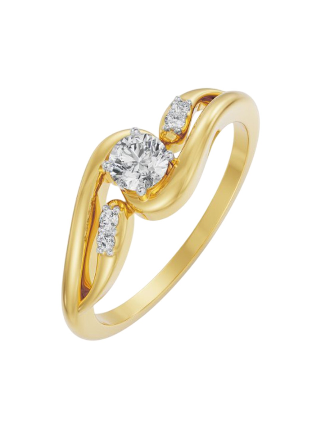 

Emori Twisted Ahana Solitaire Ring, Yellow