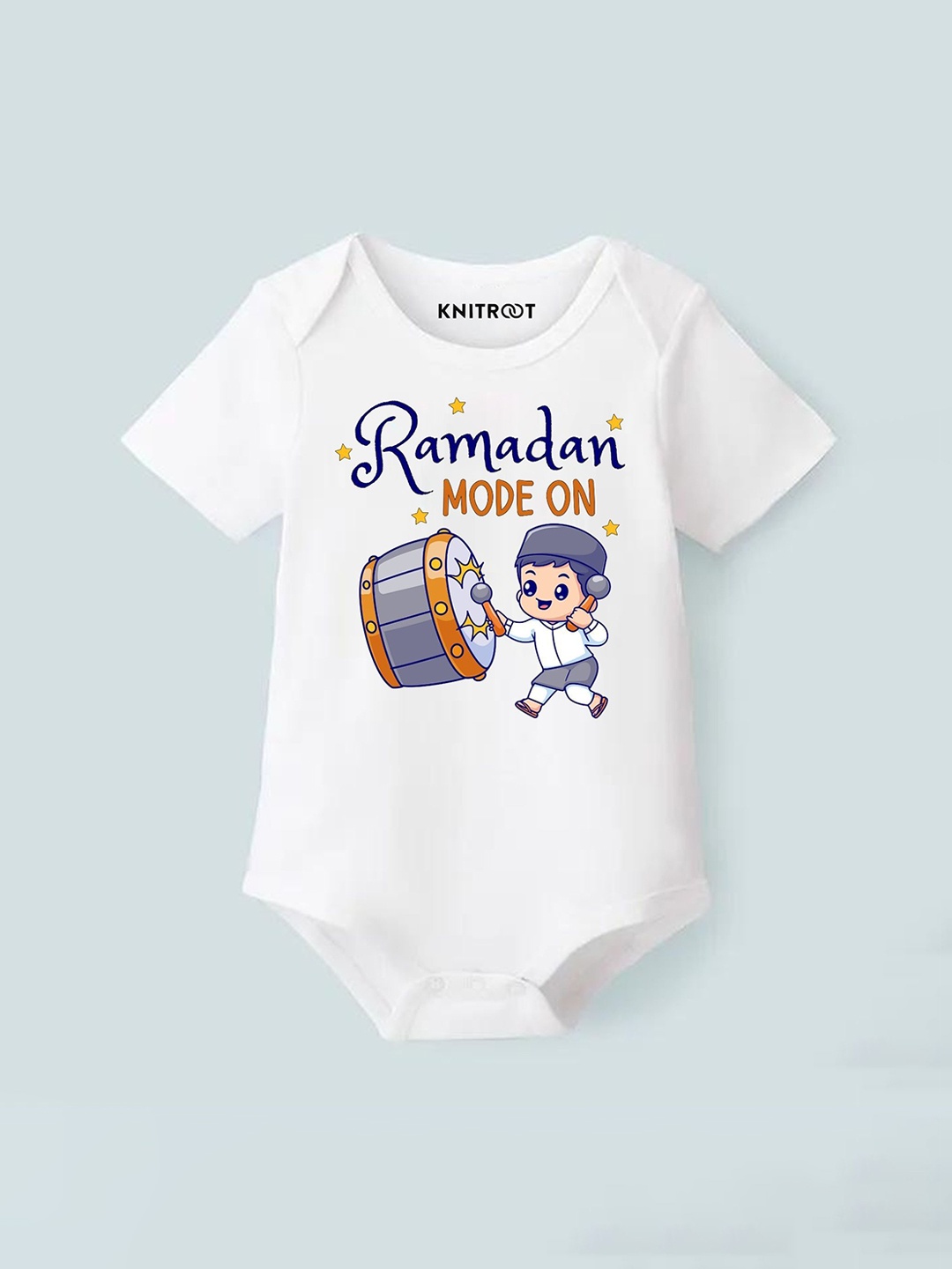 

KNITROOT Infants Printed Bodysuit, White