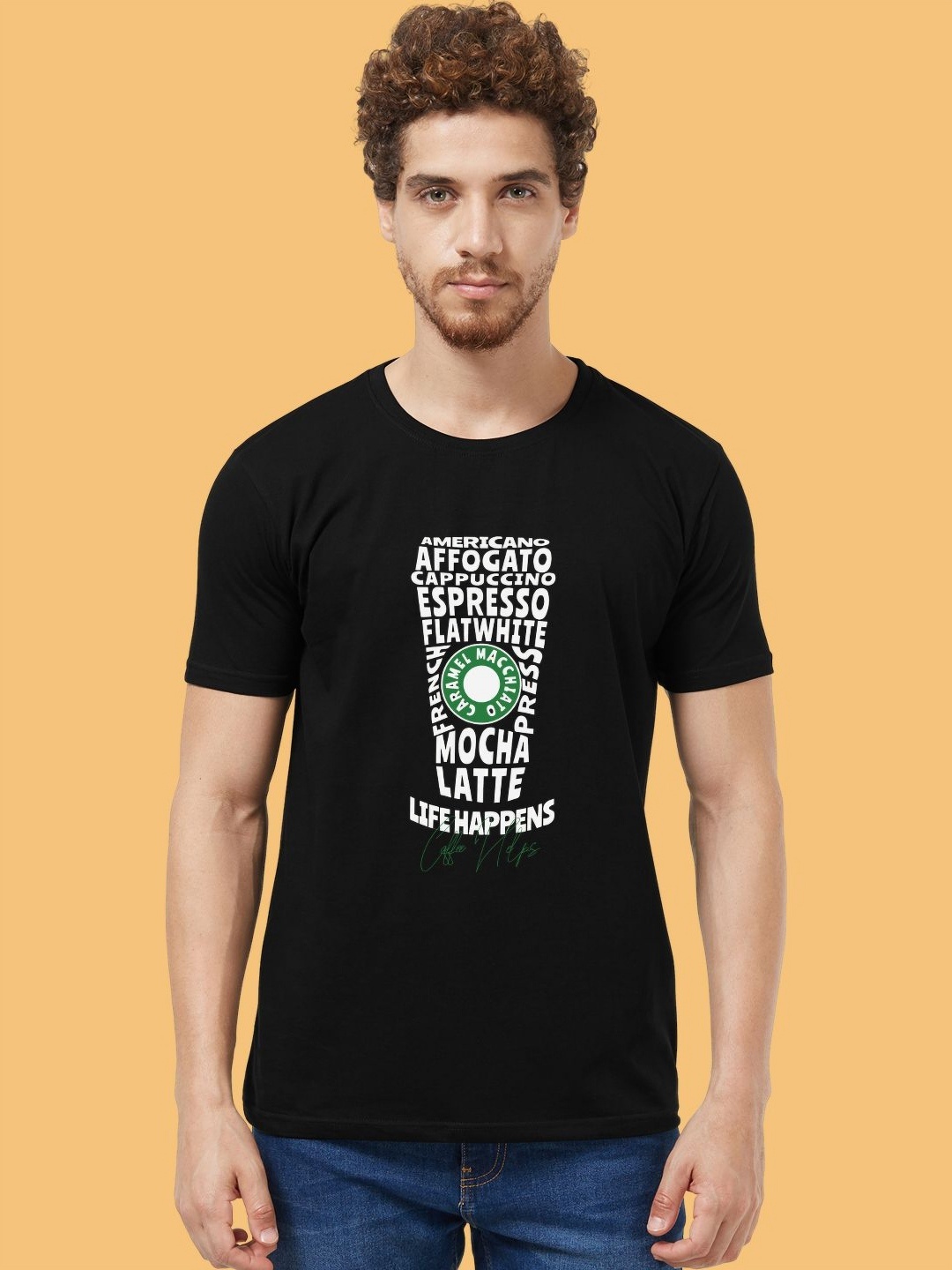 

Wear Your Opinion Men Typography Printed Round Neck Cotton T-shirt, Black