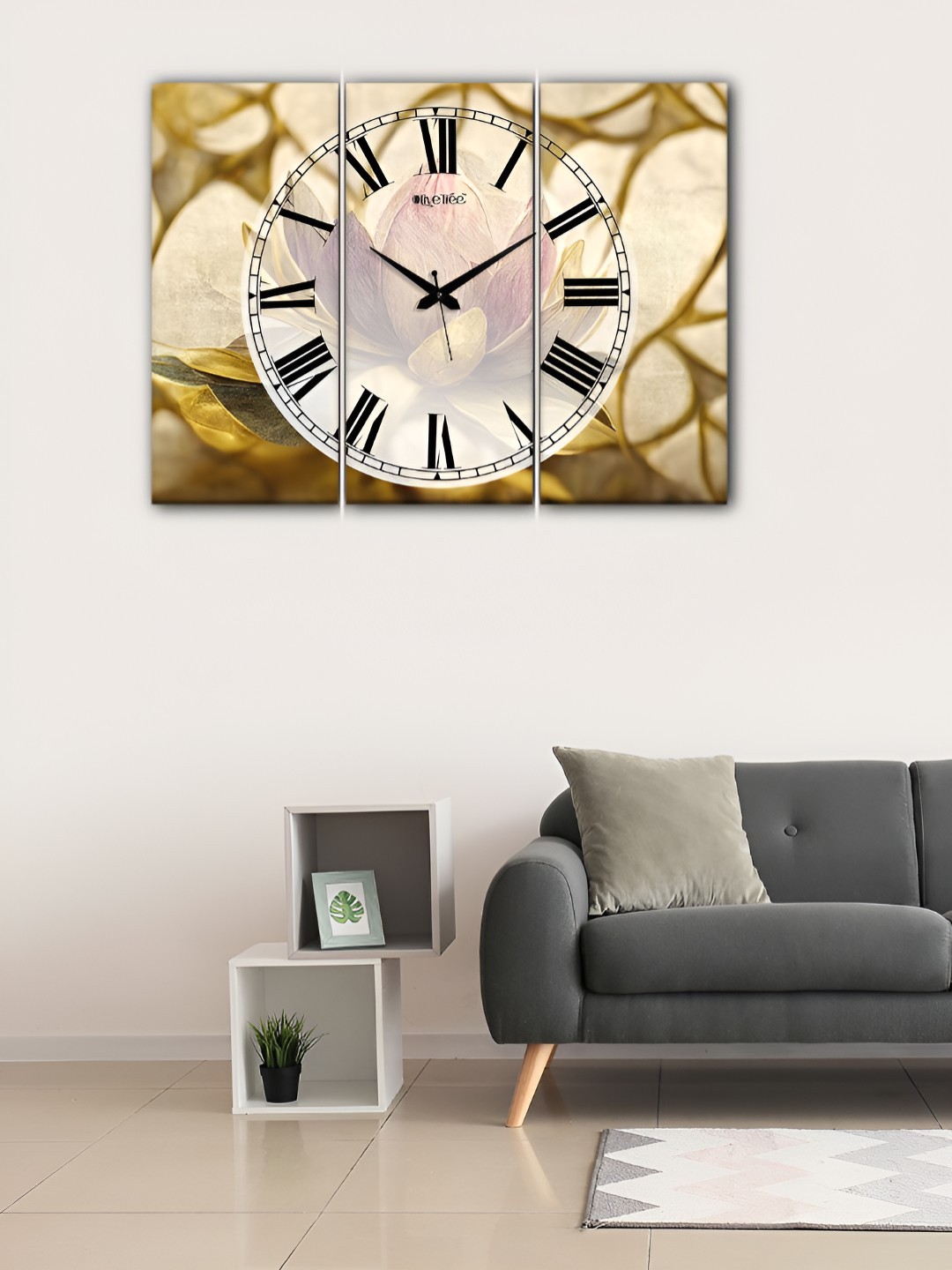 

OLIVE TREE Beige Printed Vintage Wall Clock