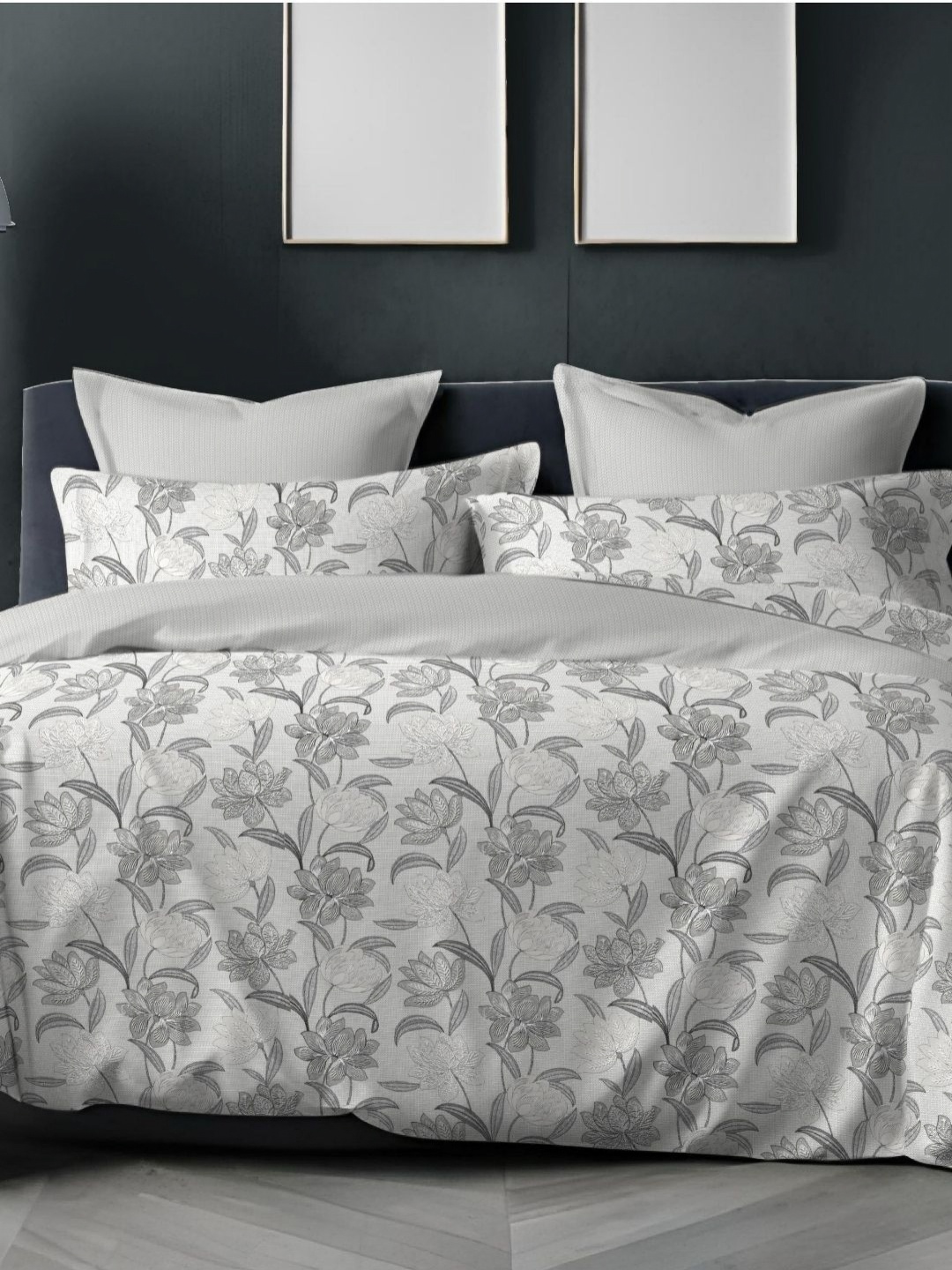 

Sleeping Owls- because your sleep matters Pure Cotton Queen Bedsheet Set 2.29m x 2.54m, Grey