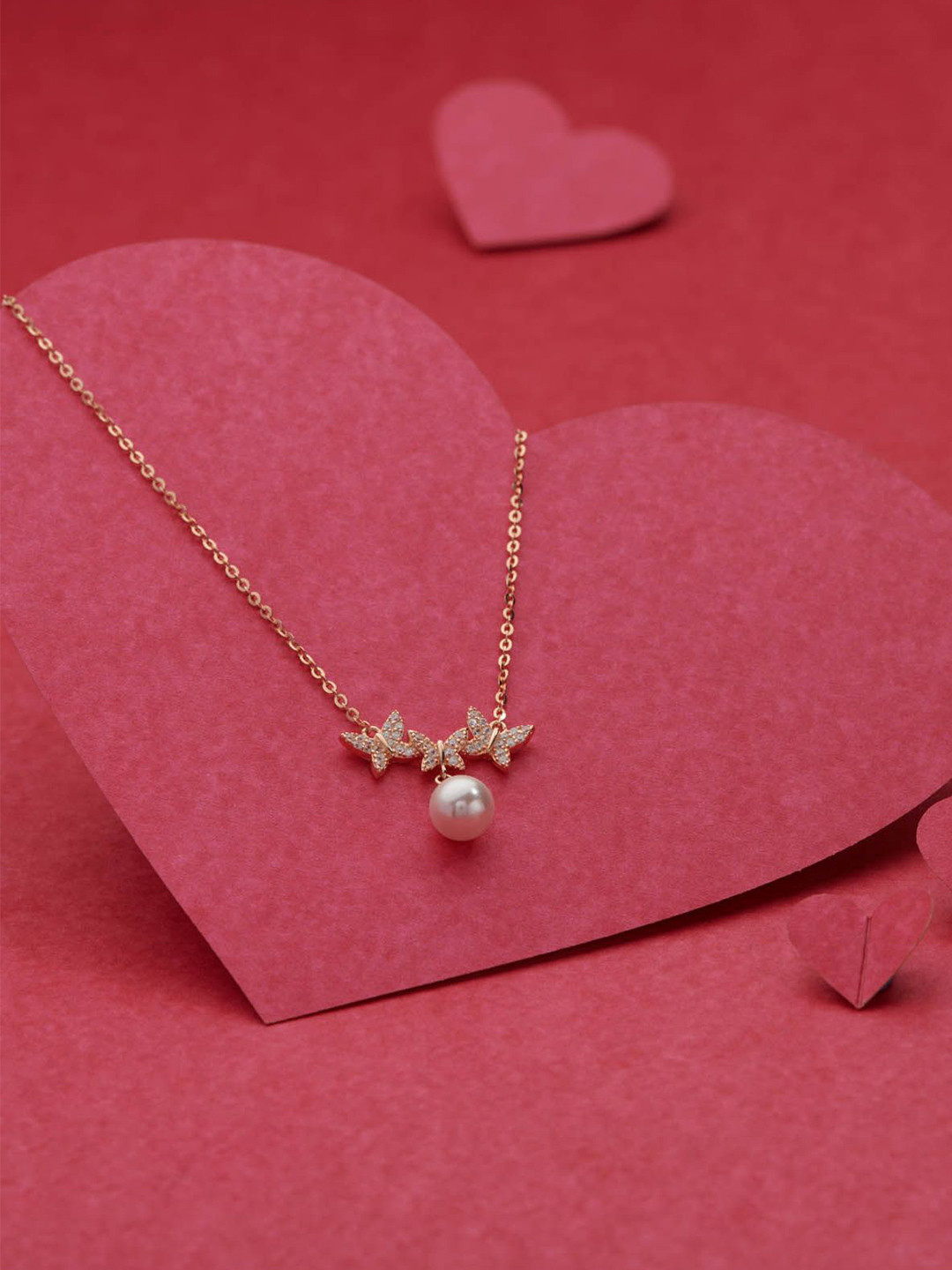 

Gargi by P. N. Gadgil & Sons 925 Sterling Silver Stones Studded & Beaded Necklace, Gold