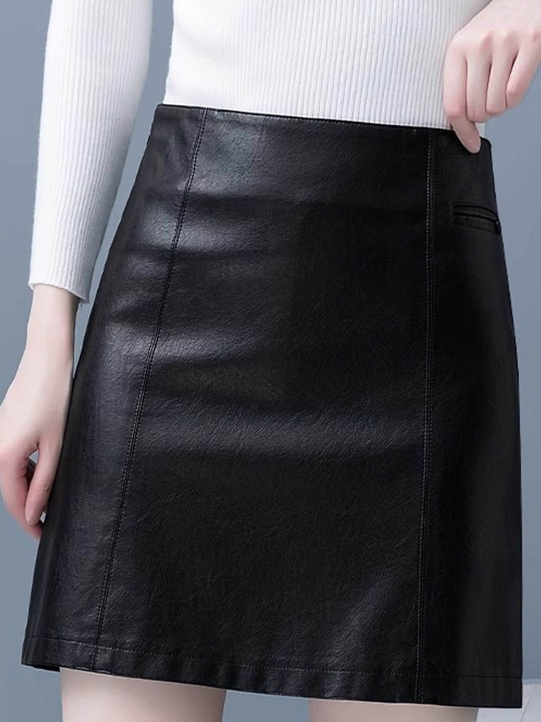 

StyleCast A-Line Above Knee Skirt, Black