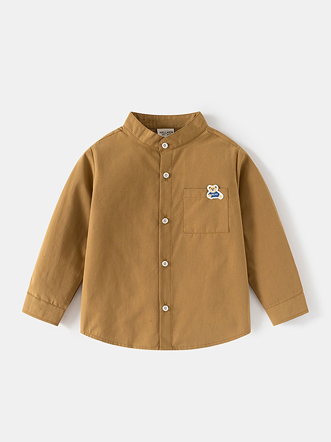 

LULU & SKY Boys Opaque Casual Shirt, Brown