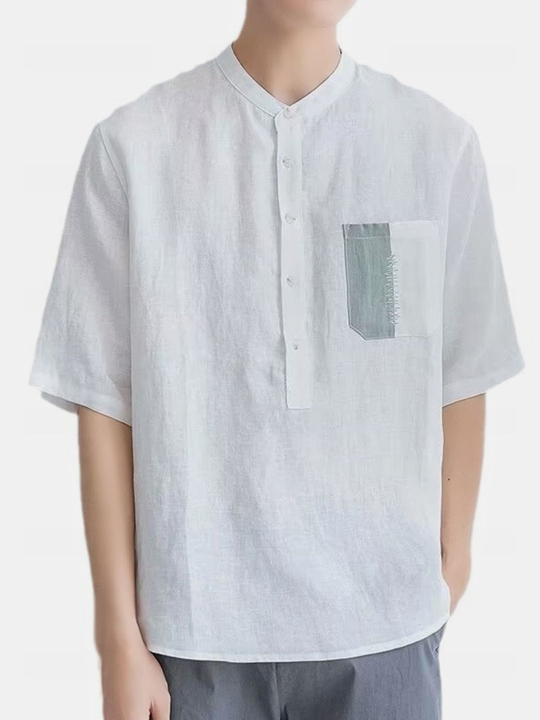 

HERE&NOW Men Opaque Casual Shirt, White