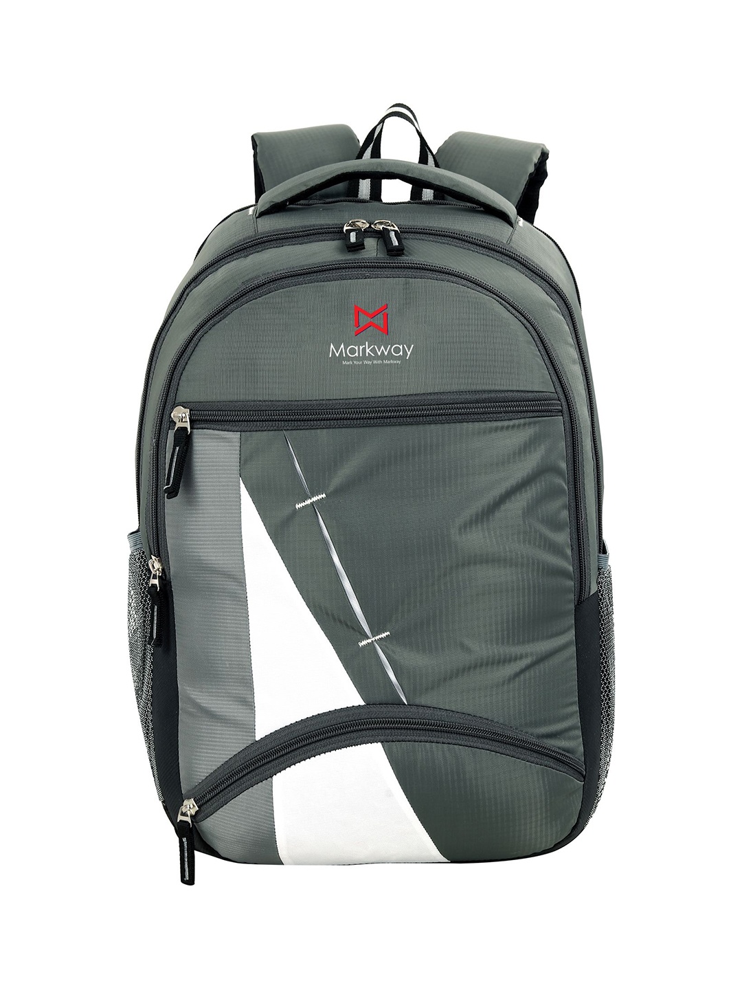 

MARKWAY Women Colourblocked Backpack, Grey