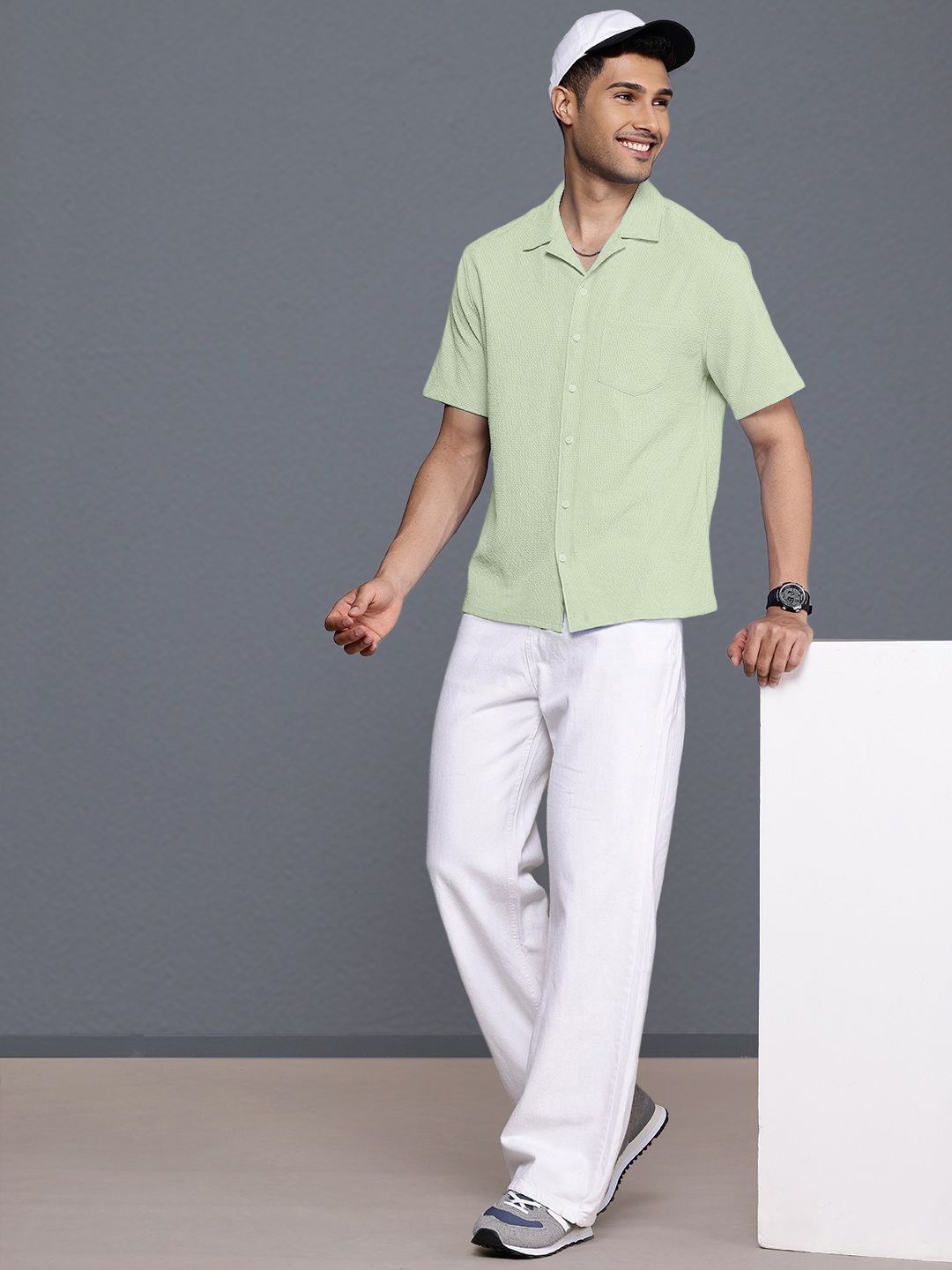 

Moda Rapido Men Standard Opaque Casual Shirt, Green