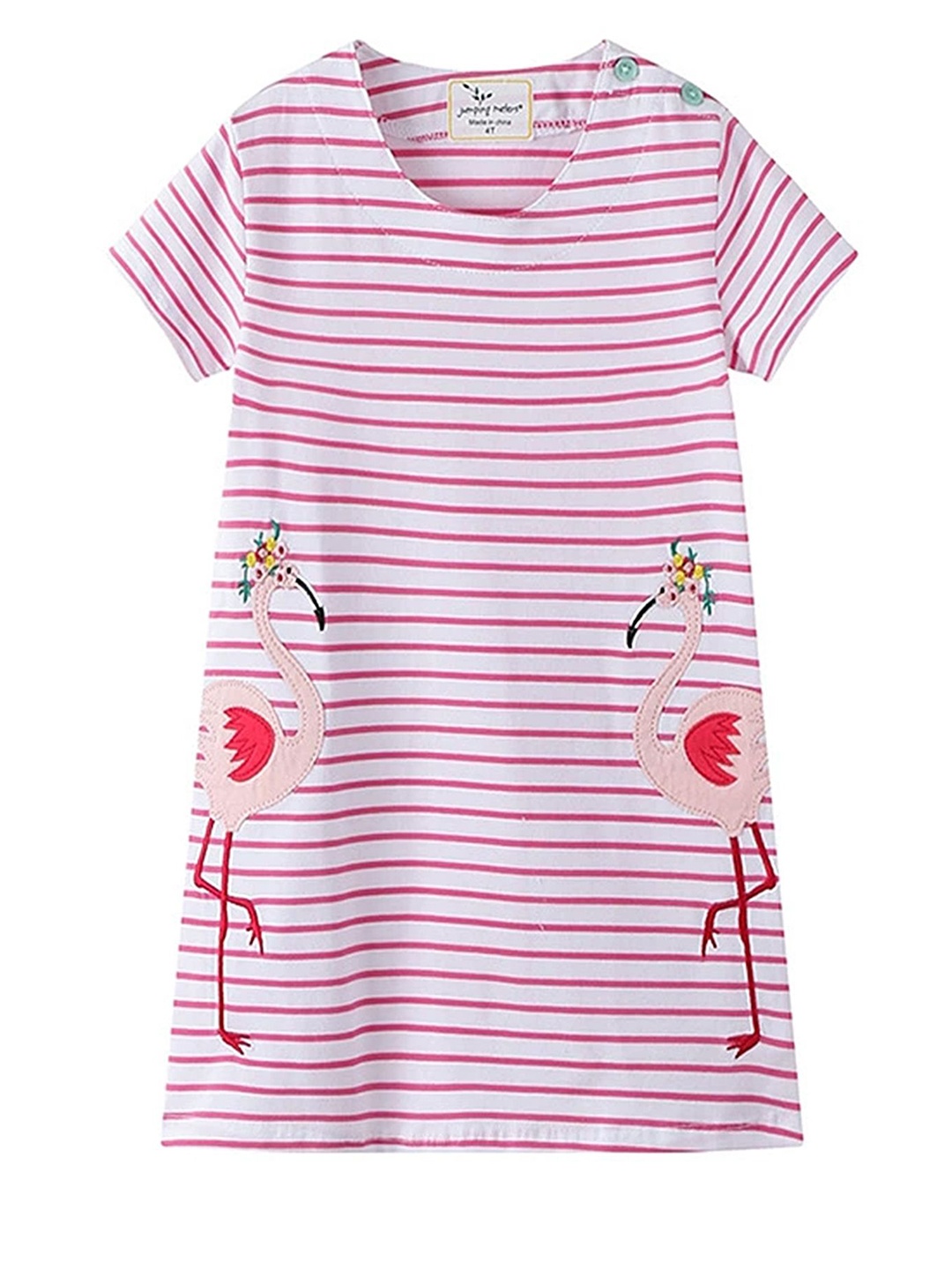 

LULU & SKY Girls Striped Nightdress, Pink