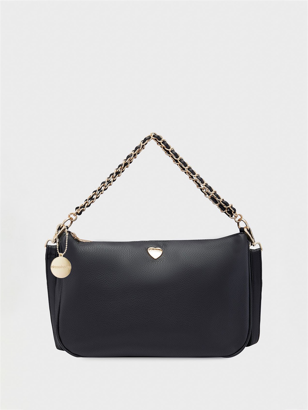 

DressBerry X CAPRESE Structured Shoulder Bag with Tasselled, Black