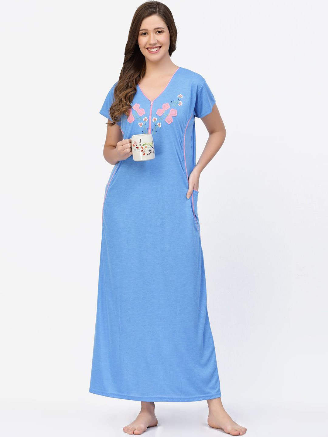 

CHUI MUI Maxi Nightdress, Blue