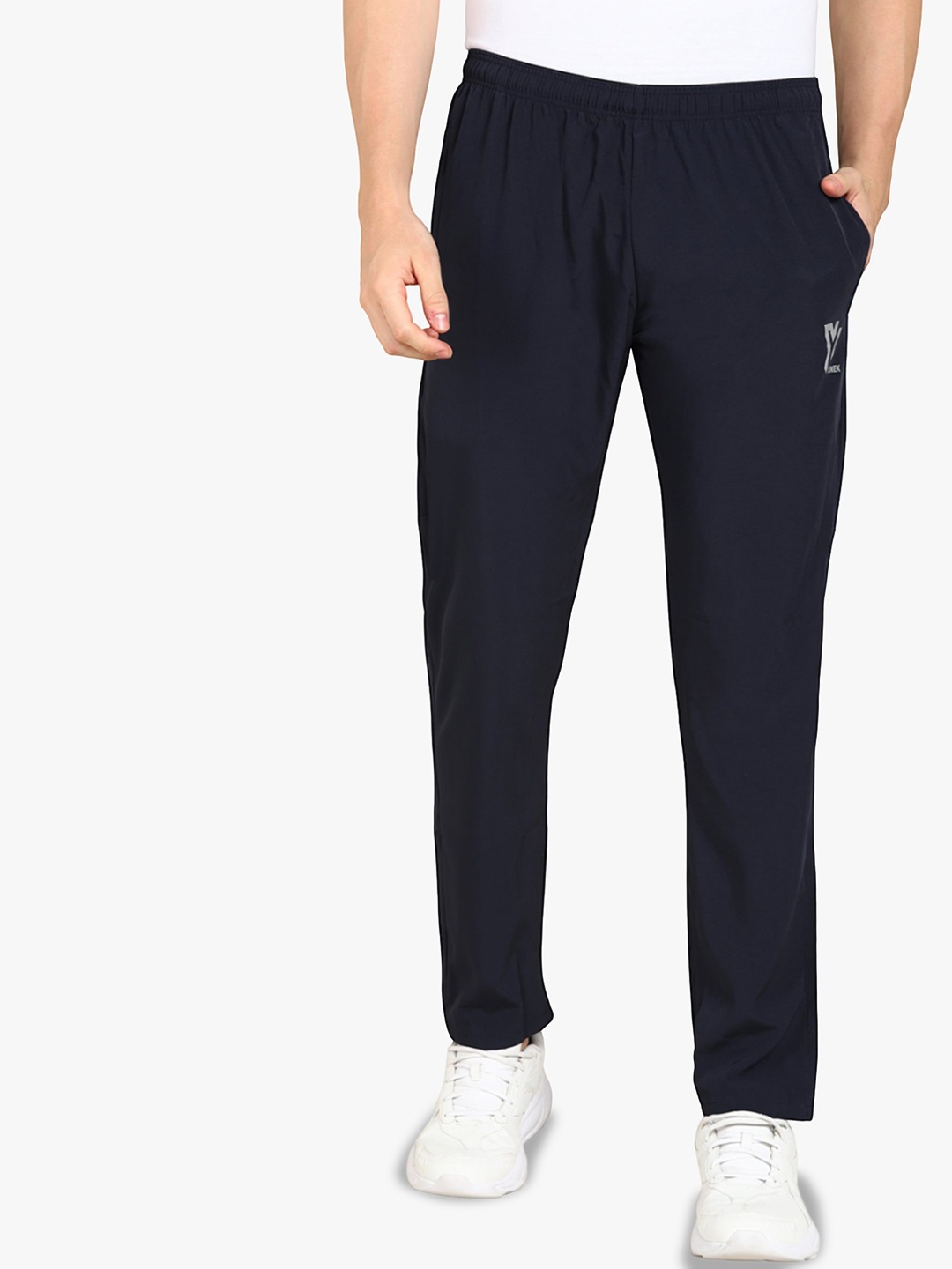 

YUNEK Men Mid-Rise Track Pants, Blue