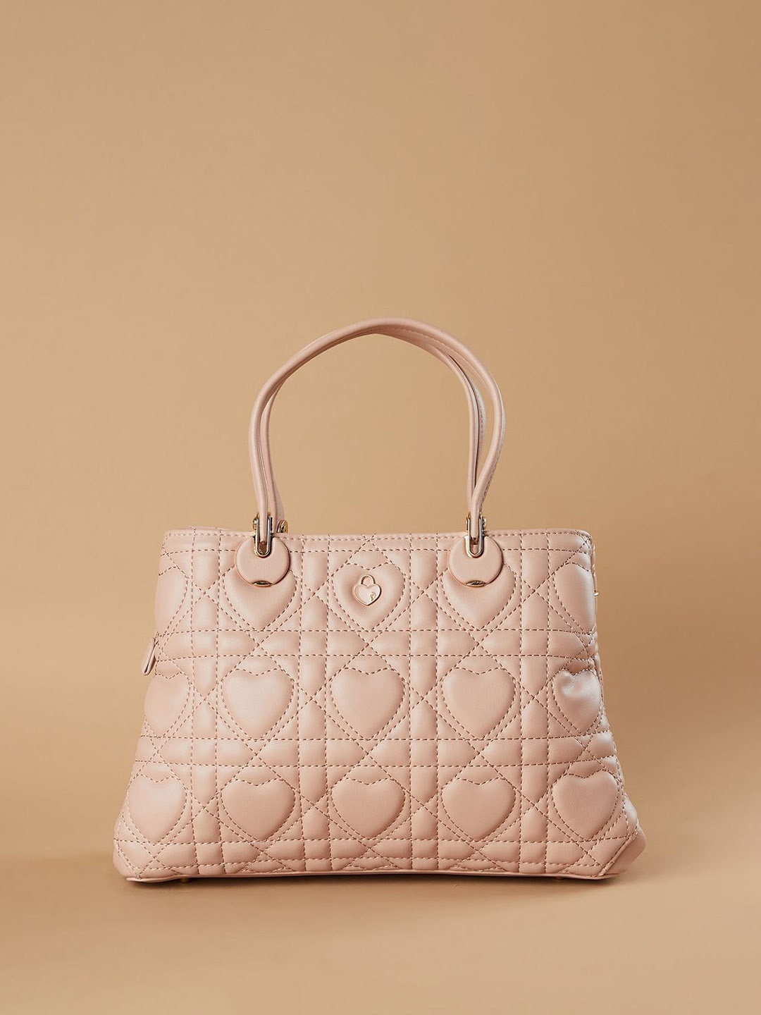 

CODE by Lifestyle PU Bucket Handheld Bag with Quilted, Pink