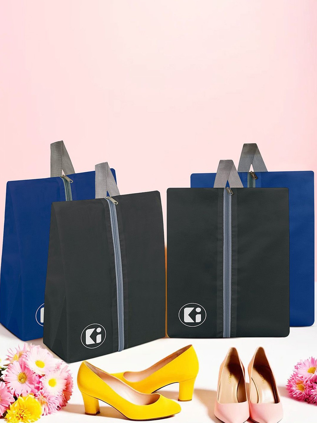 

Kuber Industries Blue & Black 4 Pieces Water Resistant Shoes Organisers