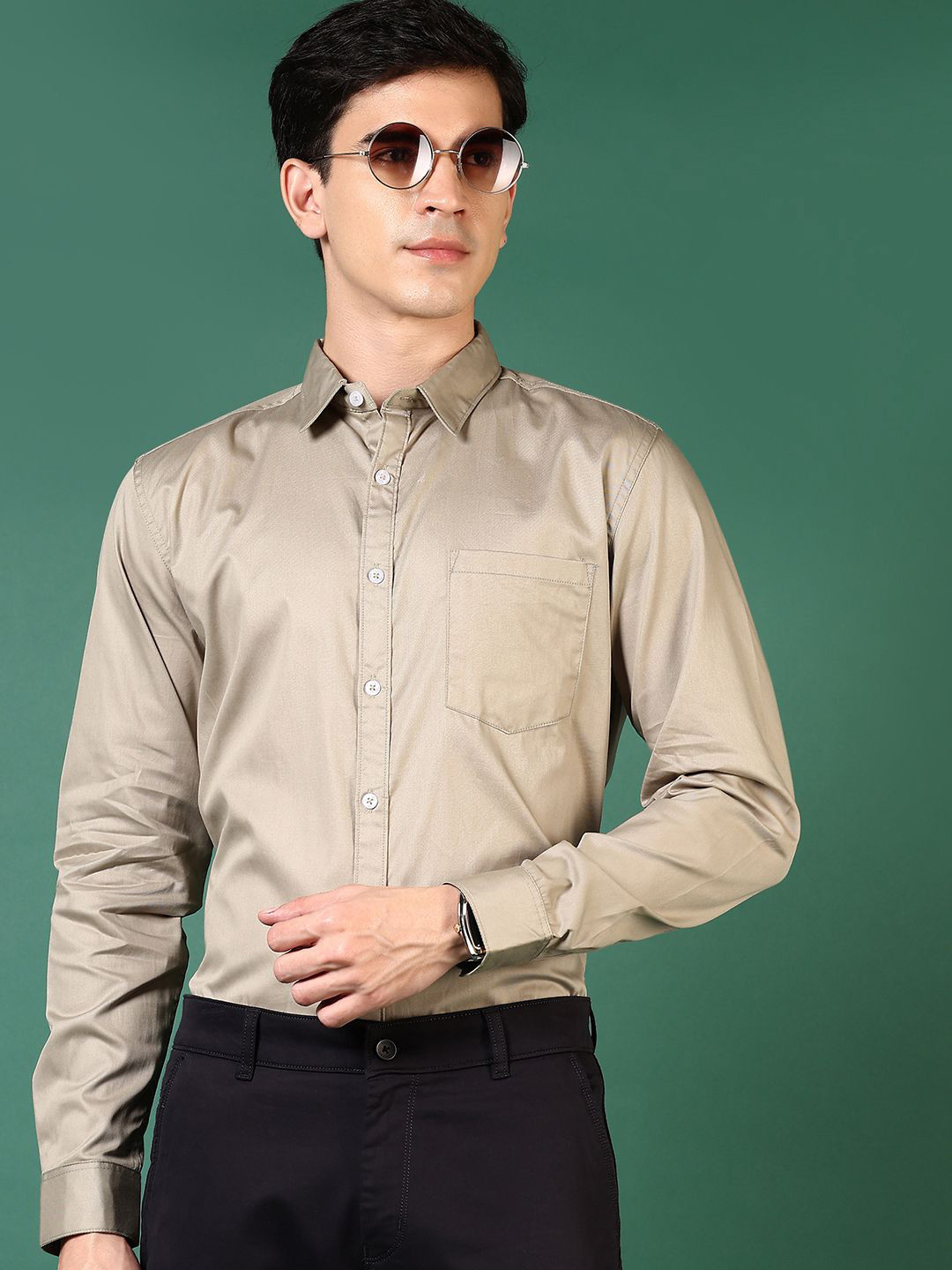 

V-Mart Men Opaque Casual Shirt, Grey