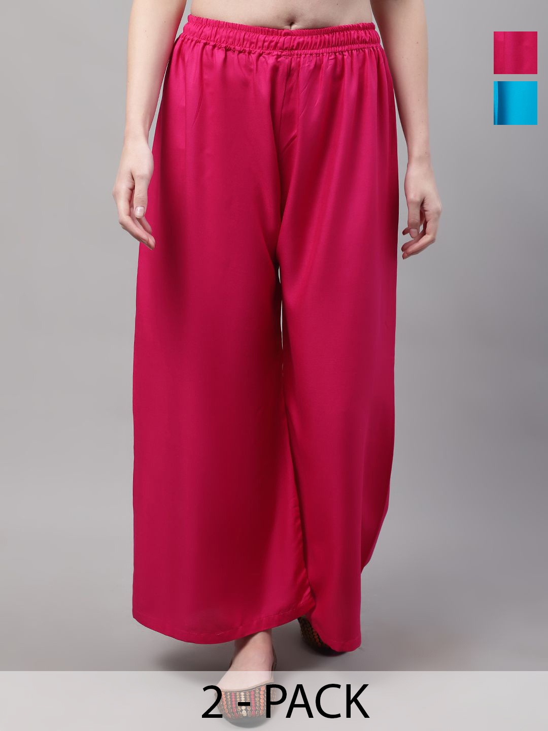 

Valles365 by S.C. Women 2 Flared Palazzos, Blue