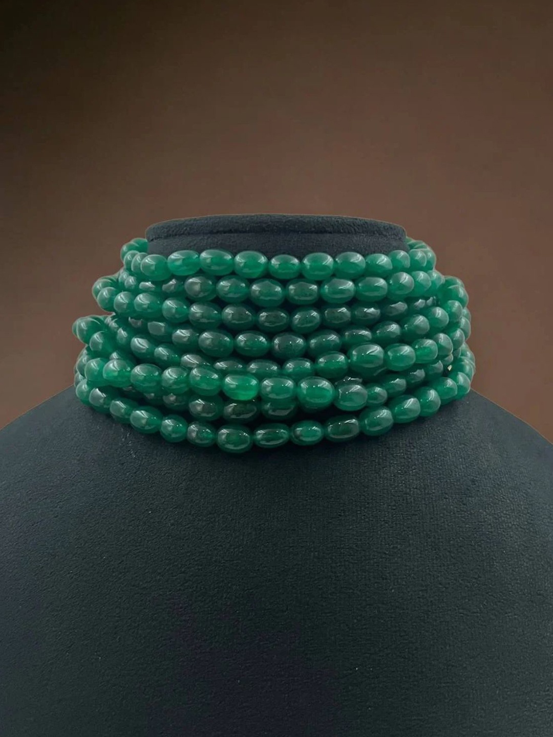 

QUEENS JEWELS Beaded Radiance Multilayer Minimal Necklace, Green