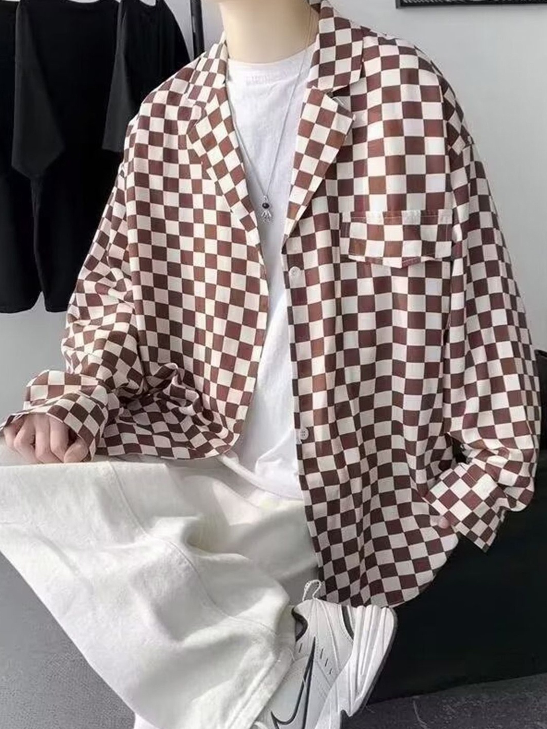 

HERE&NOW Men Opaque Printed Casual Shirt, Brown