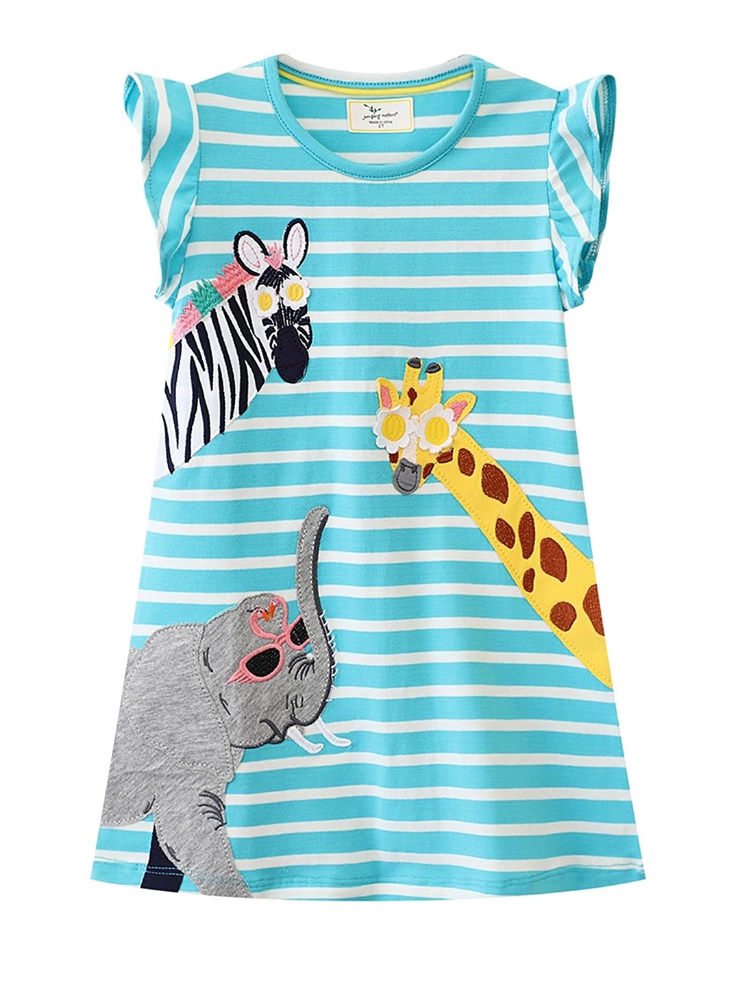 

LULU & SKY Girls Striped Nightdress, Blue