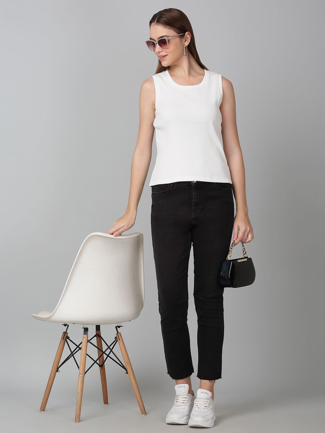 

SZN Cotton Tank Top, White