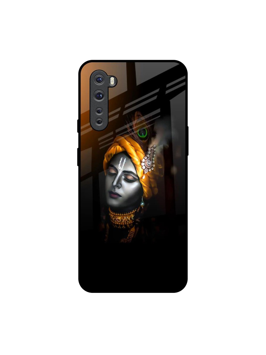 

QRIOH Ombre Krishna Printed OnePlus Nord Back Case, Black