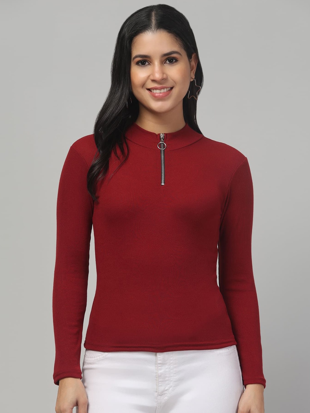 

FAMBEE Top, Maroon