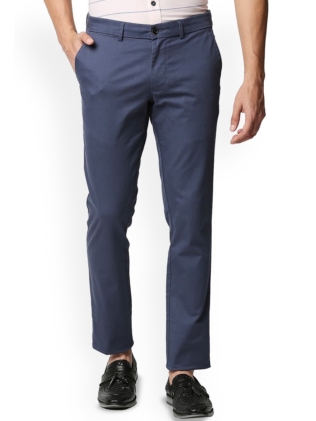 

Basics Men Comfort Low-Rise Trousers, Blue