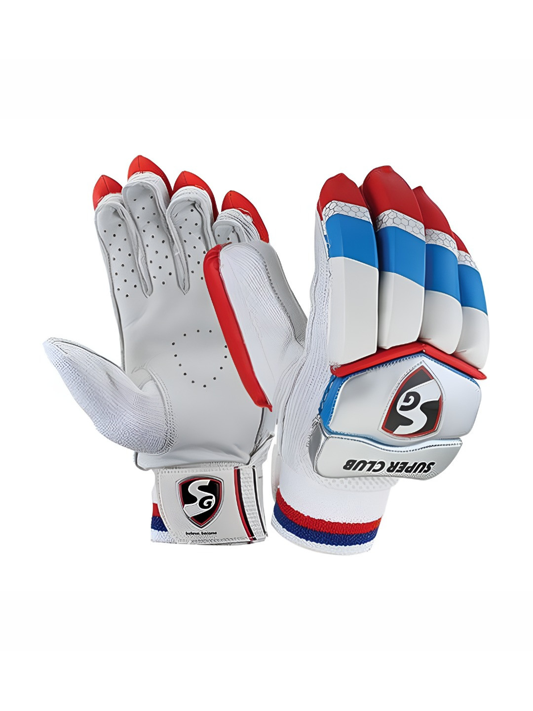 

SG Super Club Men Cricket Batting Gloves, White