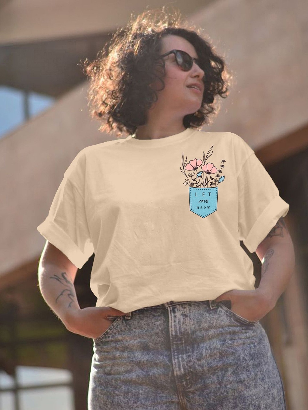 

Moda Rapido Women Printed T-shirt, Cream