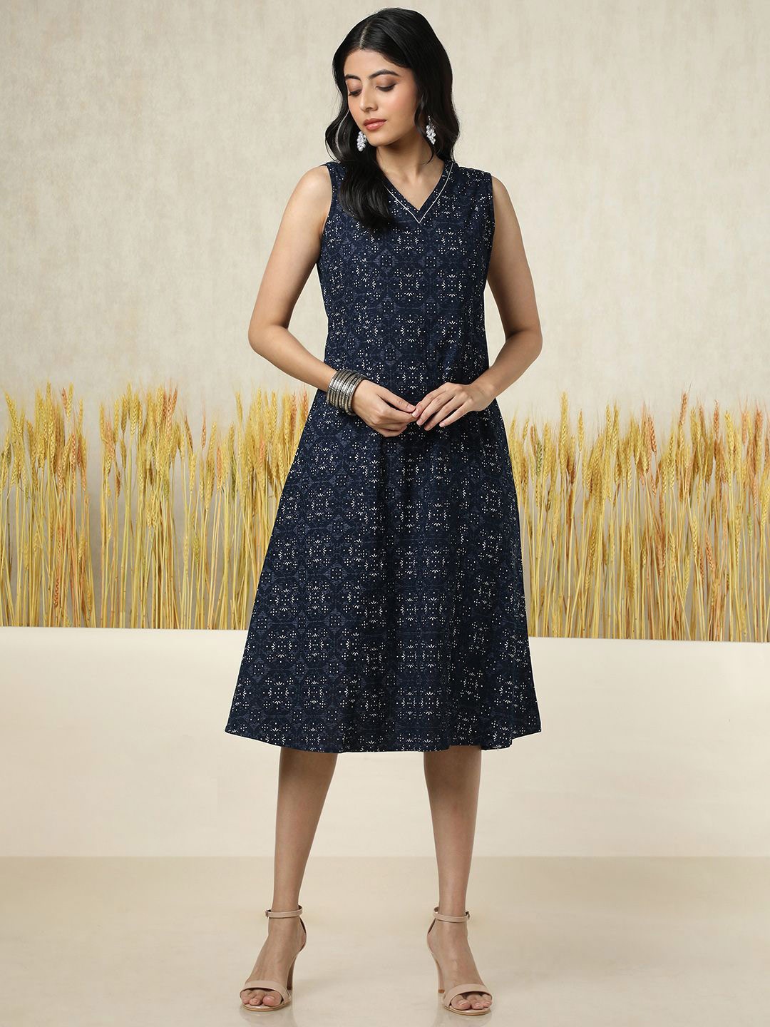 

Soch Print A-Line Dress, Blue