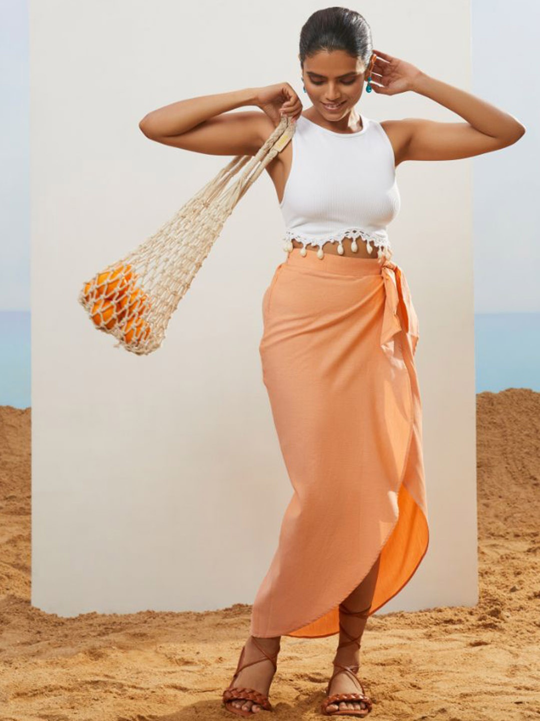 

CMGE Effortless Ready-To-Wear Casual Sarong, Orange