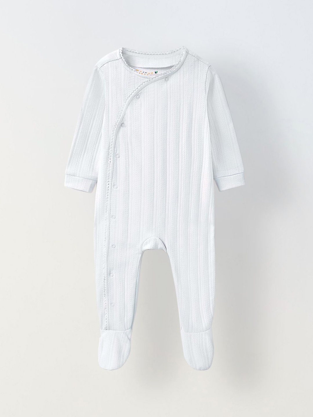 

SPUNKIES Infants Cotton Sleepsuit, Off white