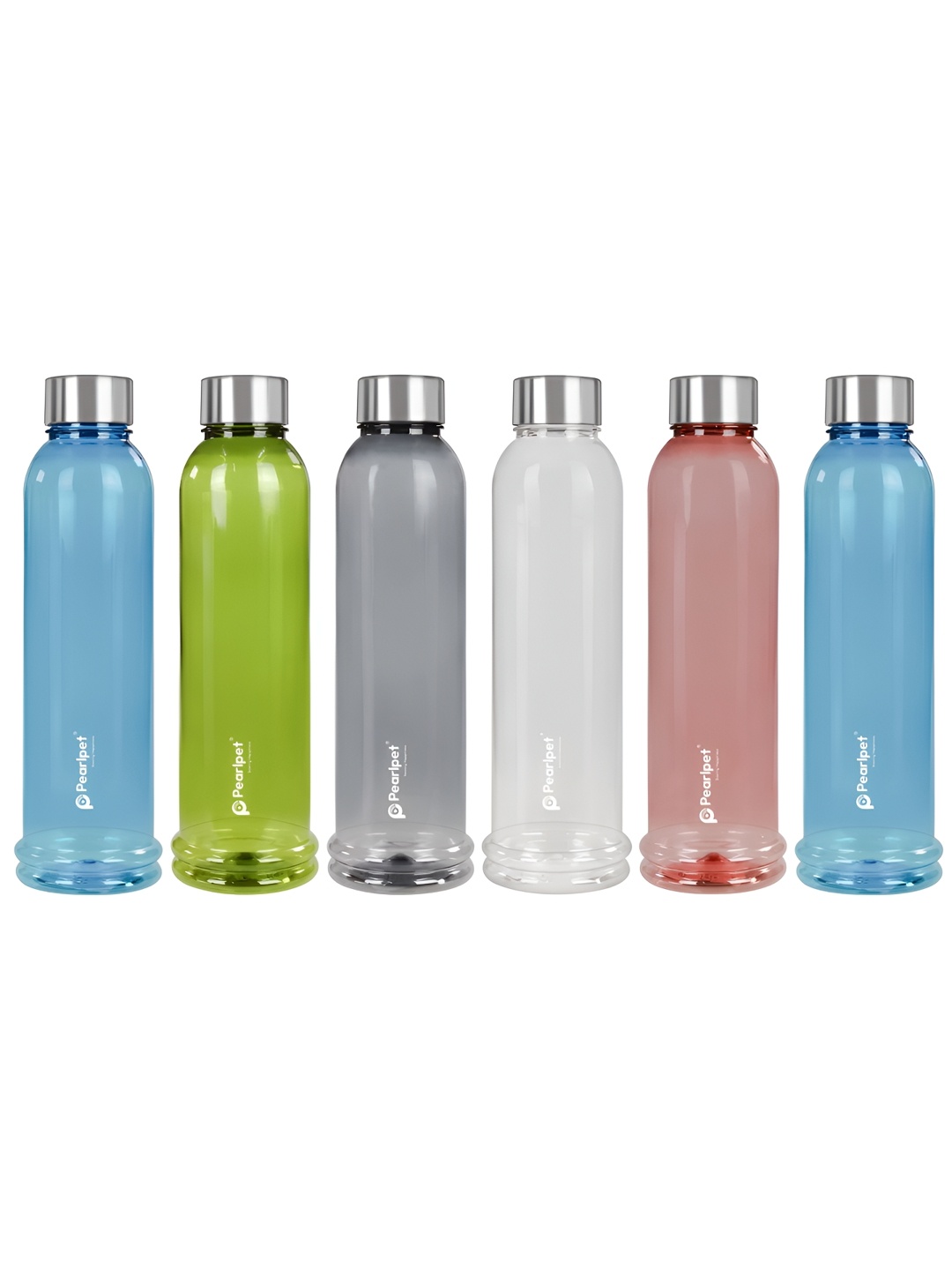 

Pearlpet Ribbi Green and Blue 6 Pieces BPA-Free Water Bottles 1L Each