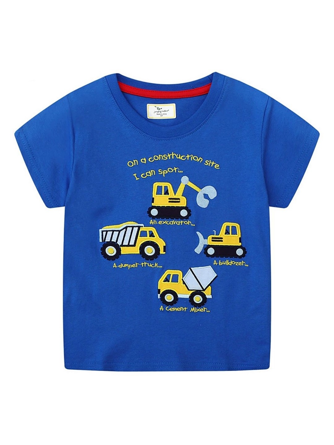 

LULU & SKY Kids Printed Applique T-shirt, Blue