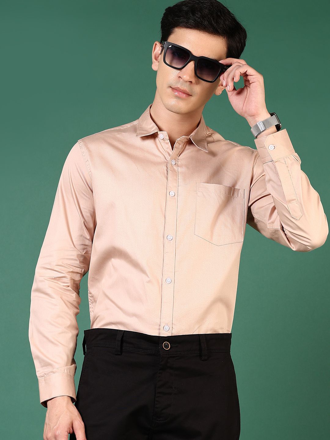 

V-Mart Men Opaque Casual Shirt, Beige