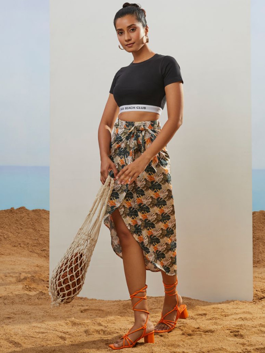 

CMGE Tropical Printed Effortless Ready-to-Wear Casual Sarong, Green