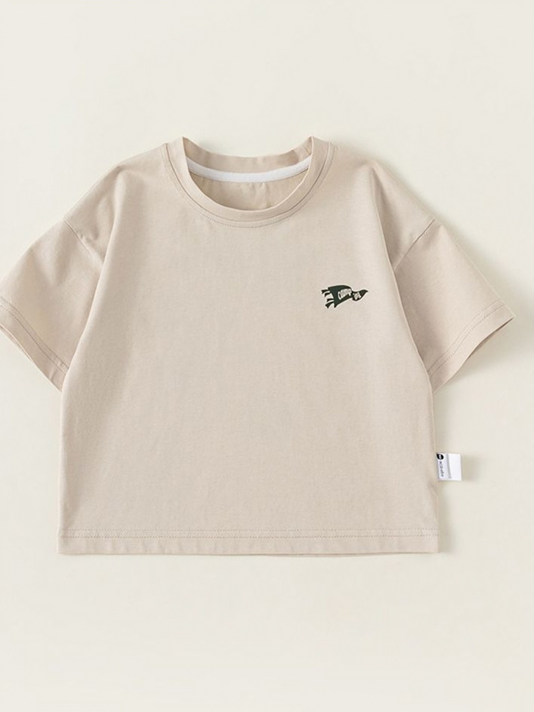

LULU & SKY Boys Graphic Printed Round Neck Cotton T-shirt, Off white