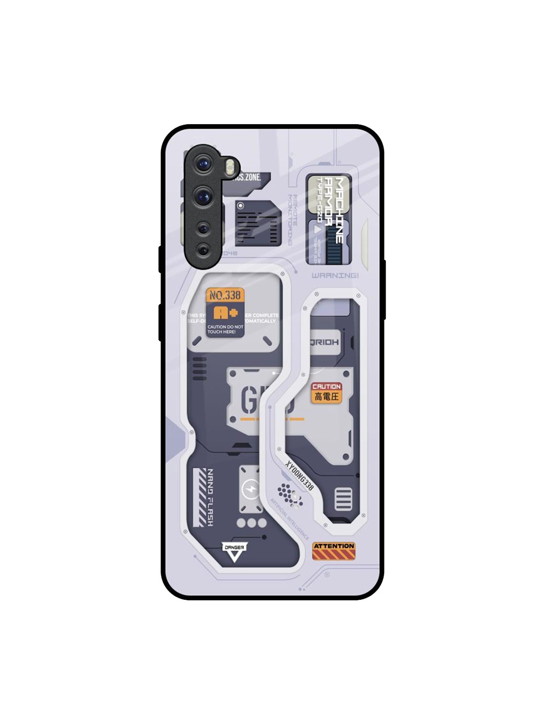 

QRIOH Tech Savvy Printed OnePlus Nord Back Case, Grey