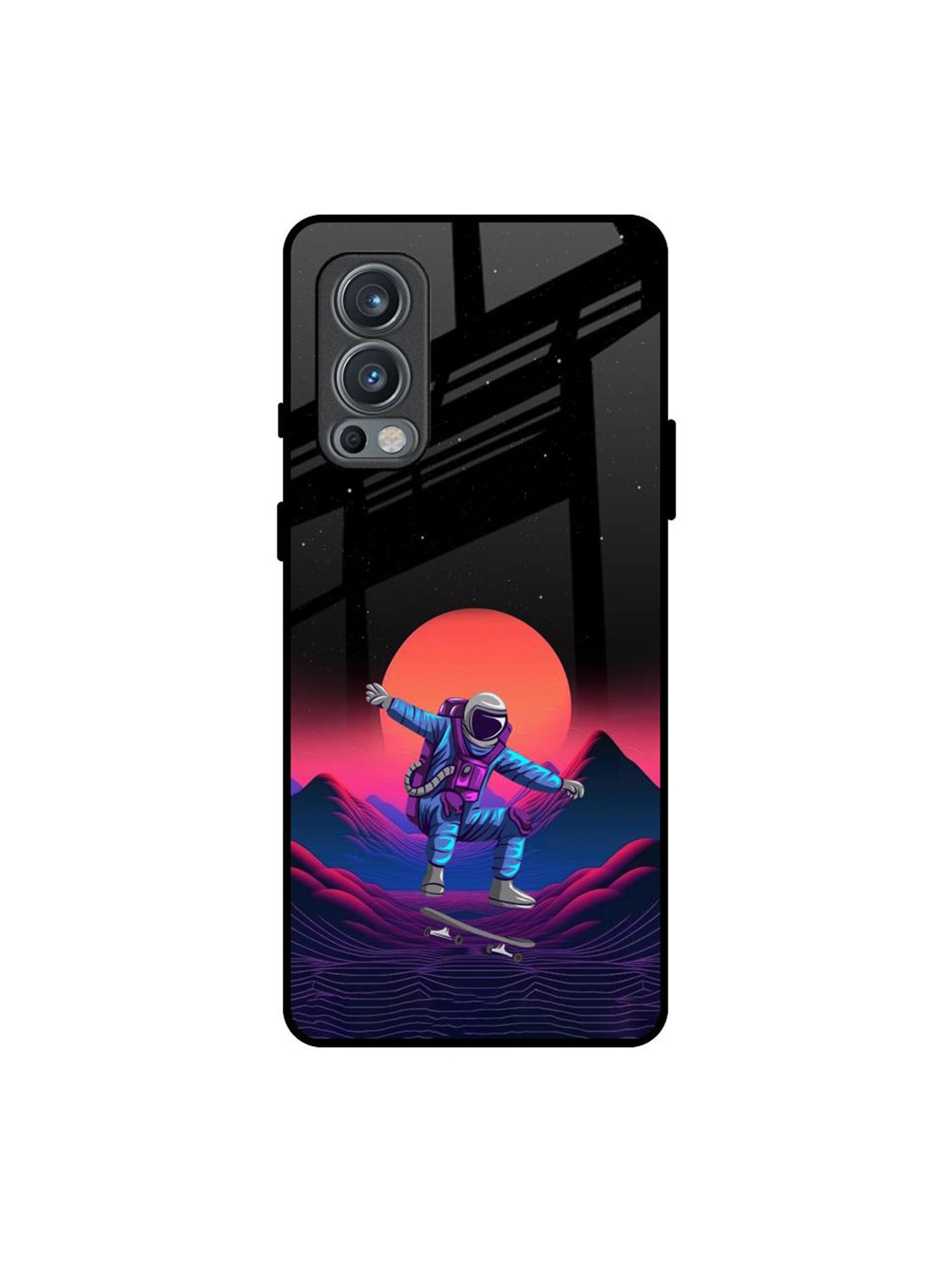 

QRIOH Retro Astronaut Printed Oneplus Nord 2 Back Case, Black