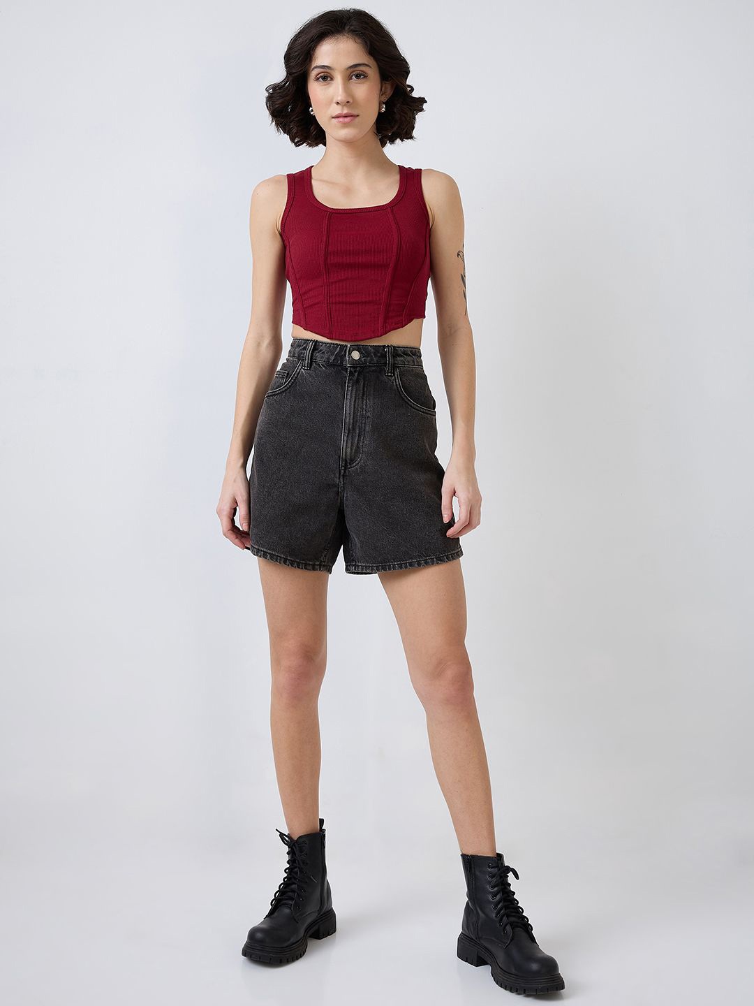 

SZN Crop Top, Maroon