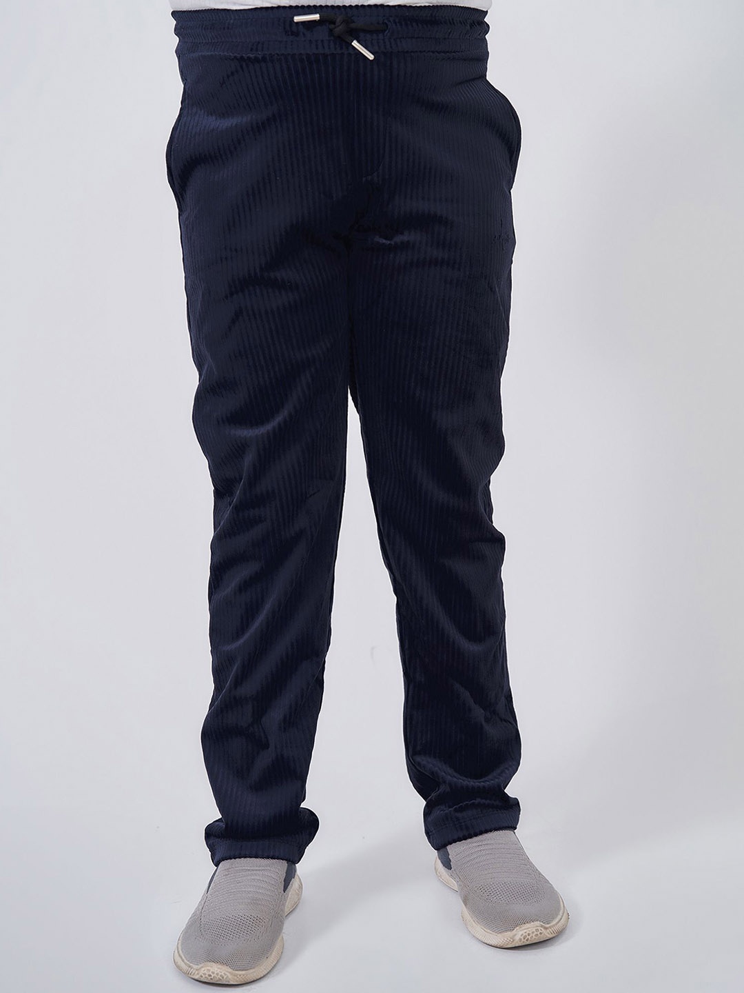 

EDRIO Kids Mid Rise Track Pant, Navy blue