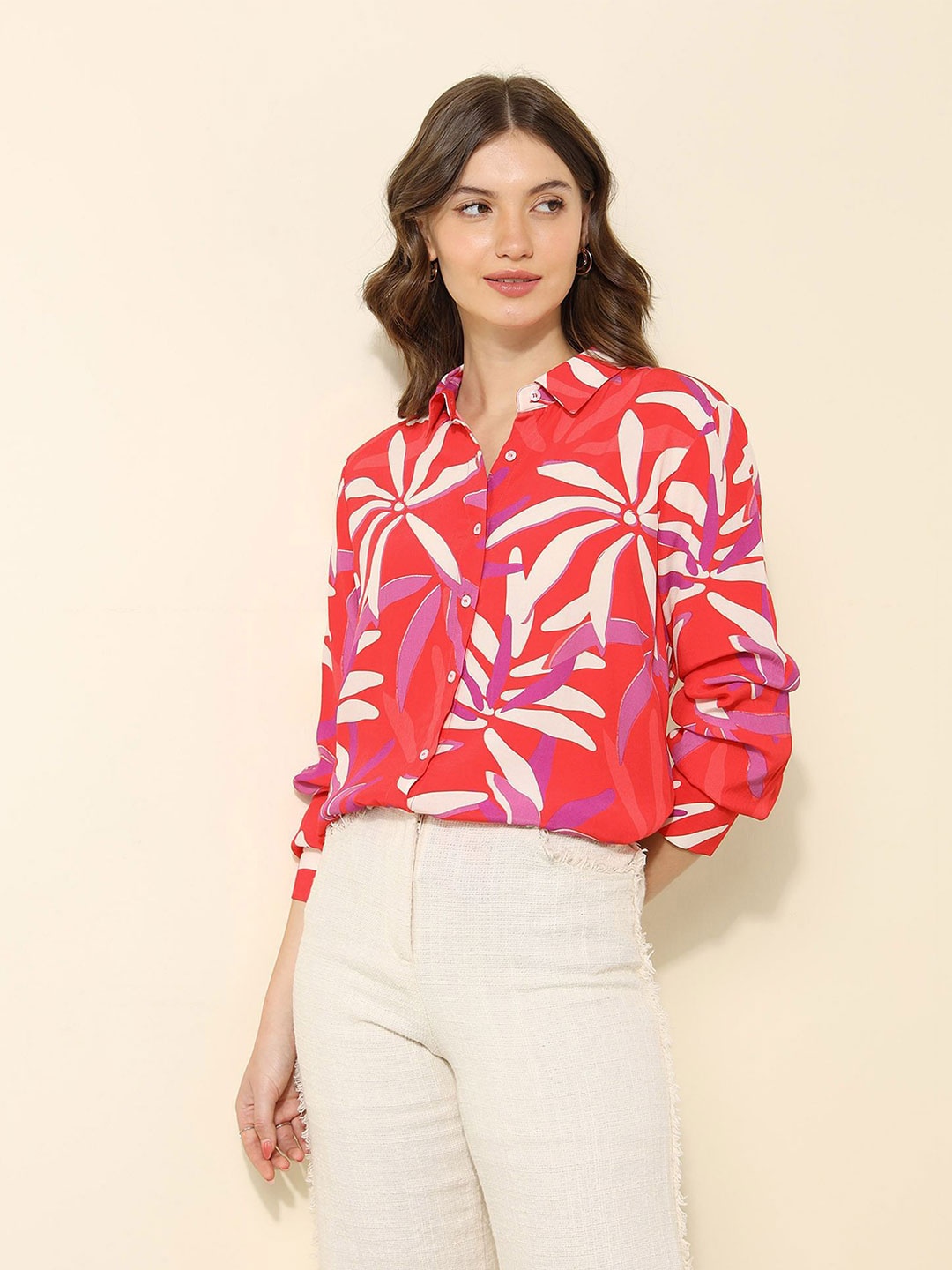 

U.S. Polo Assn. Women Women Opaque Printed Casual Shirt, Multi