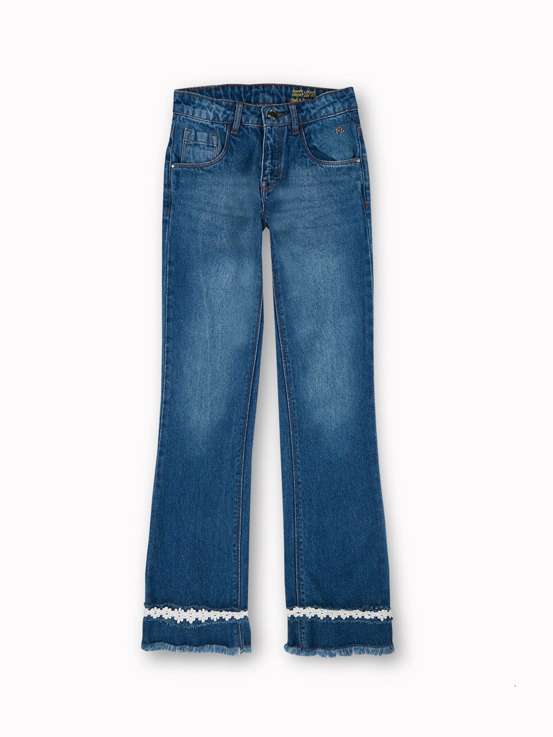 

Gini and Jony Girls Comfort Mid-Rise Bootcut Light Fade Jeans, Blue